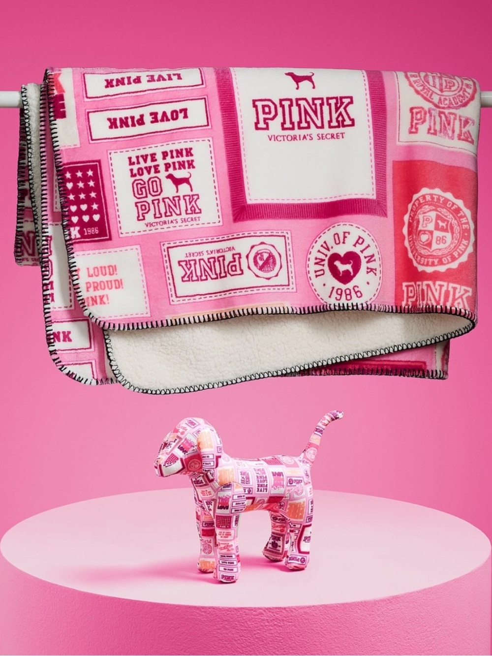 Victoria’s Secret PINK blanket and mystery dog SEALED